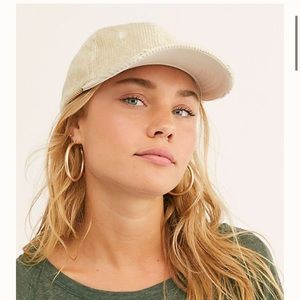 Free people corduroy baseball cap